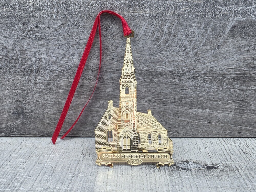 Sayles Memorial Filigree Christian Iglesia Church Chapel Christmas Ornament g51a